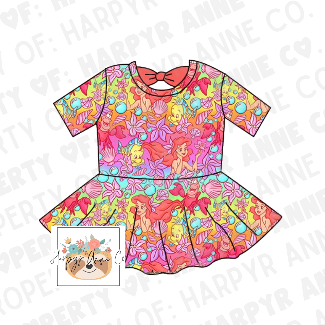 Colorful Mermaid Peplum