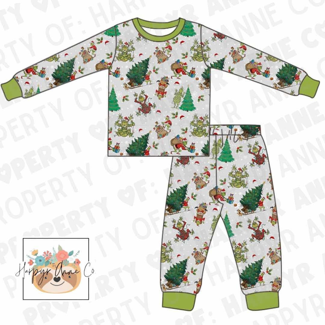 AMO pj bamboo- green guy