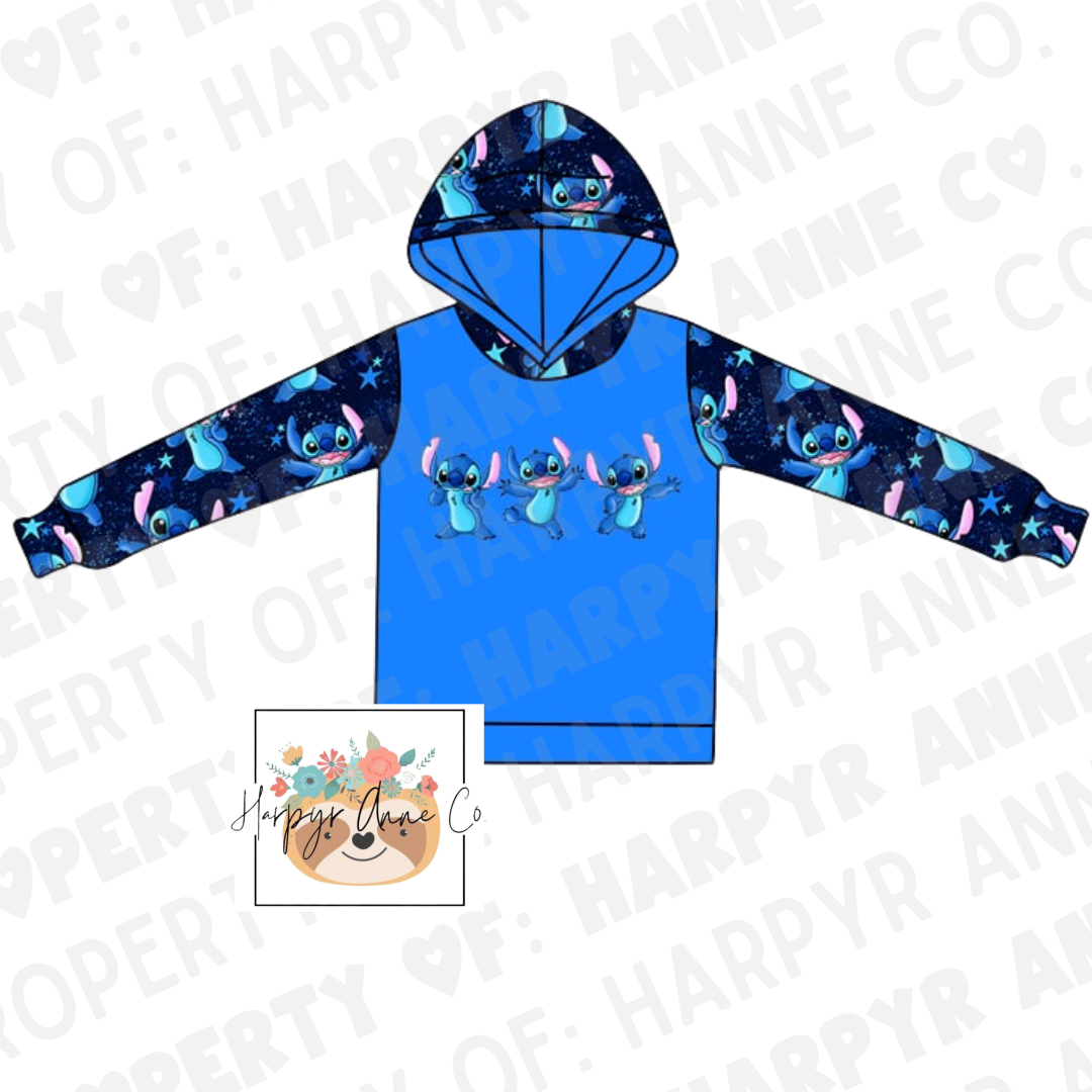 Blue Alien Hoodie