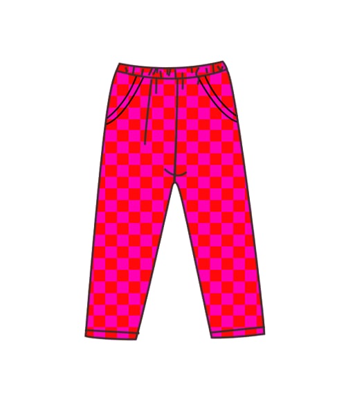 Pink Checks V-Day Leggings