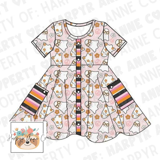 Groovy Ghost Button Down Dress