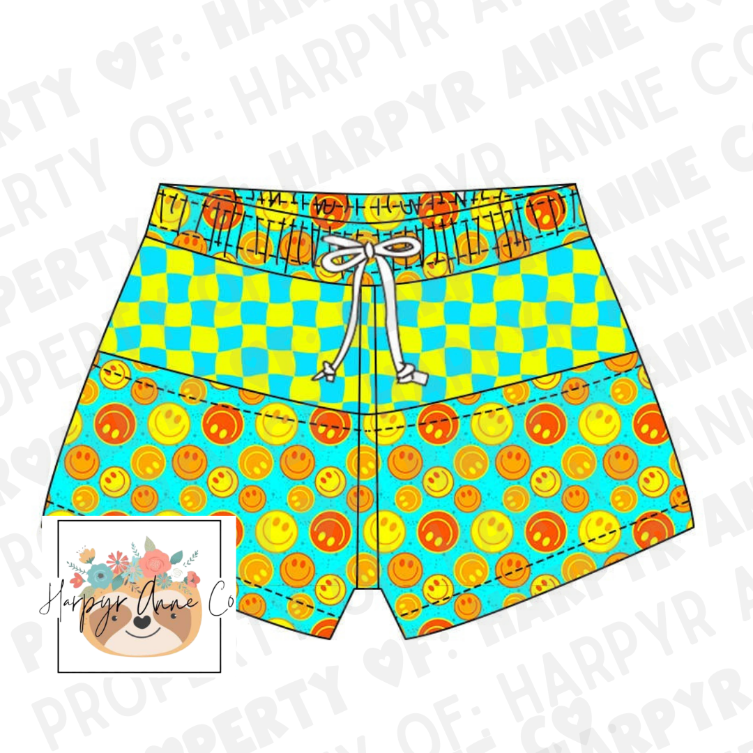 Smiley Swim Trunks