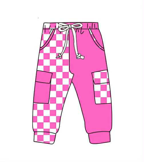Cargo Jogger- Pink Checks