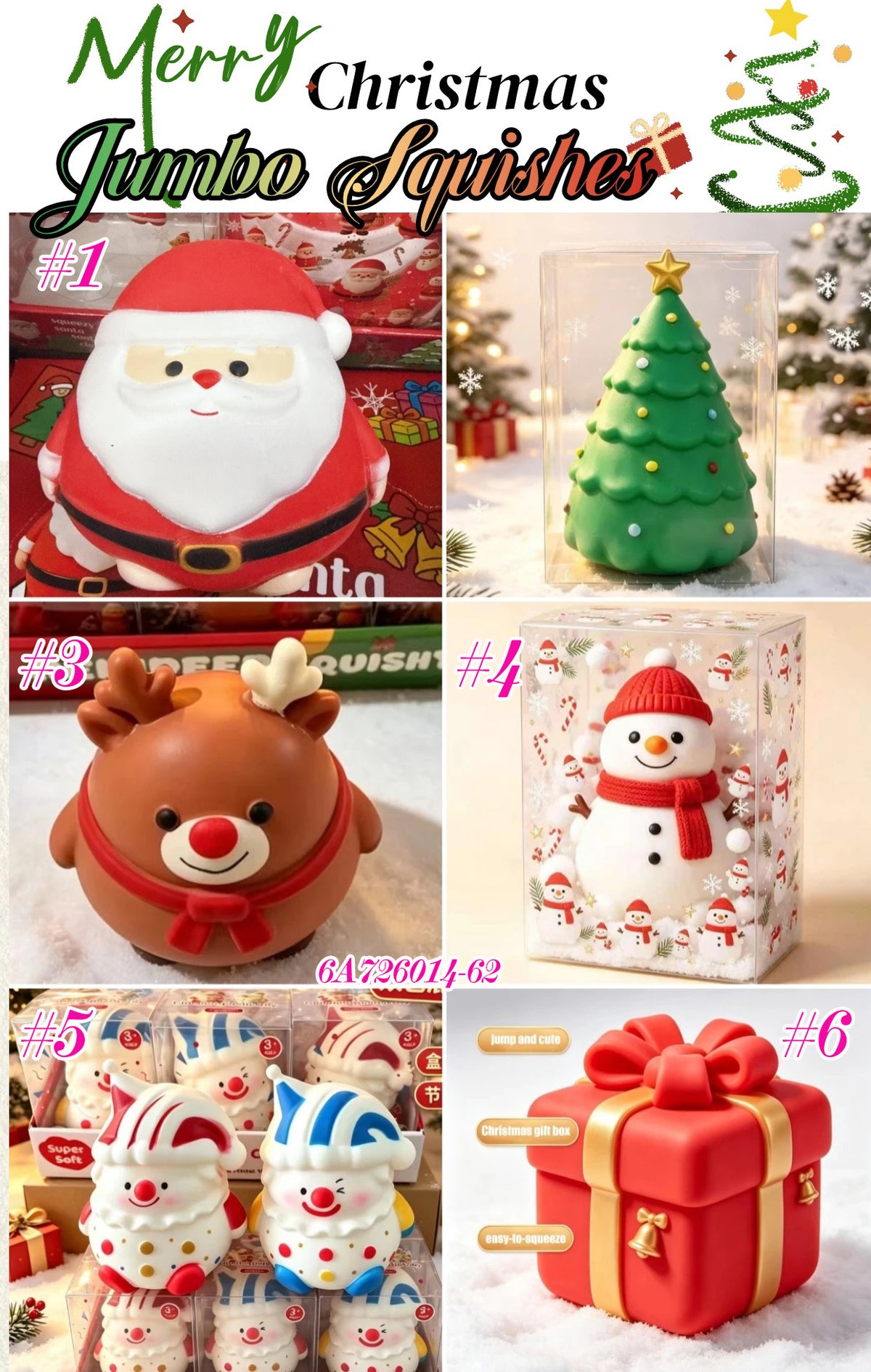 Christmas Jumbo Squishes