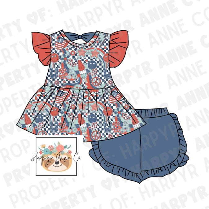 Smile USA Girl Set