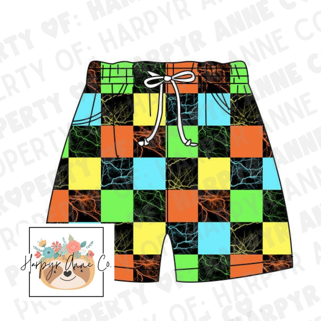 Check Swim Trunks