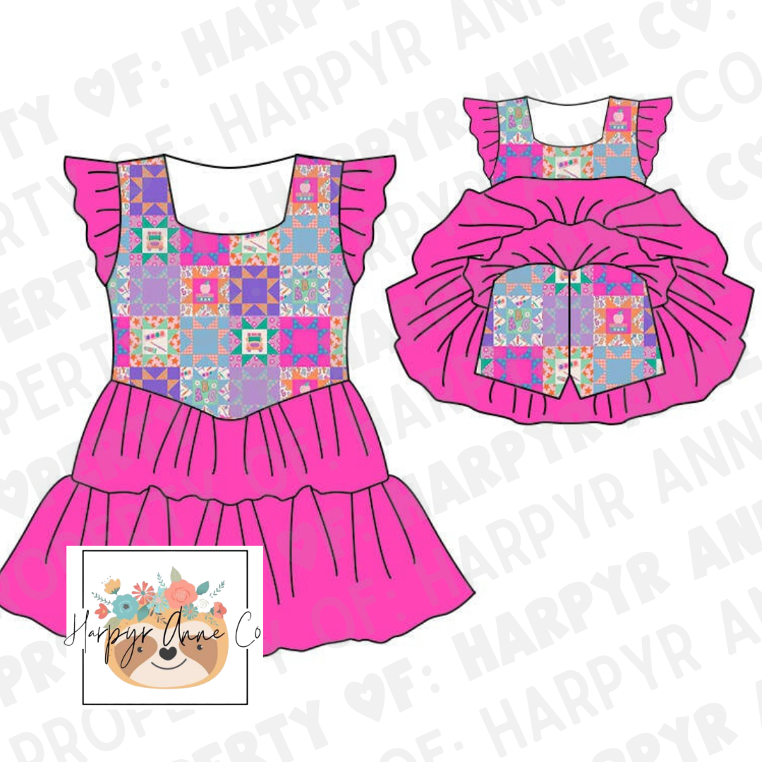 Quilted Tulle- Size Up- Shorts as Separate for easy school use.