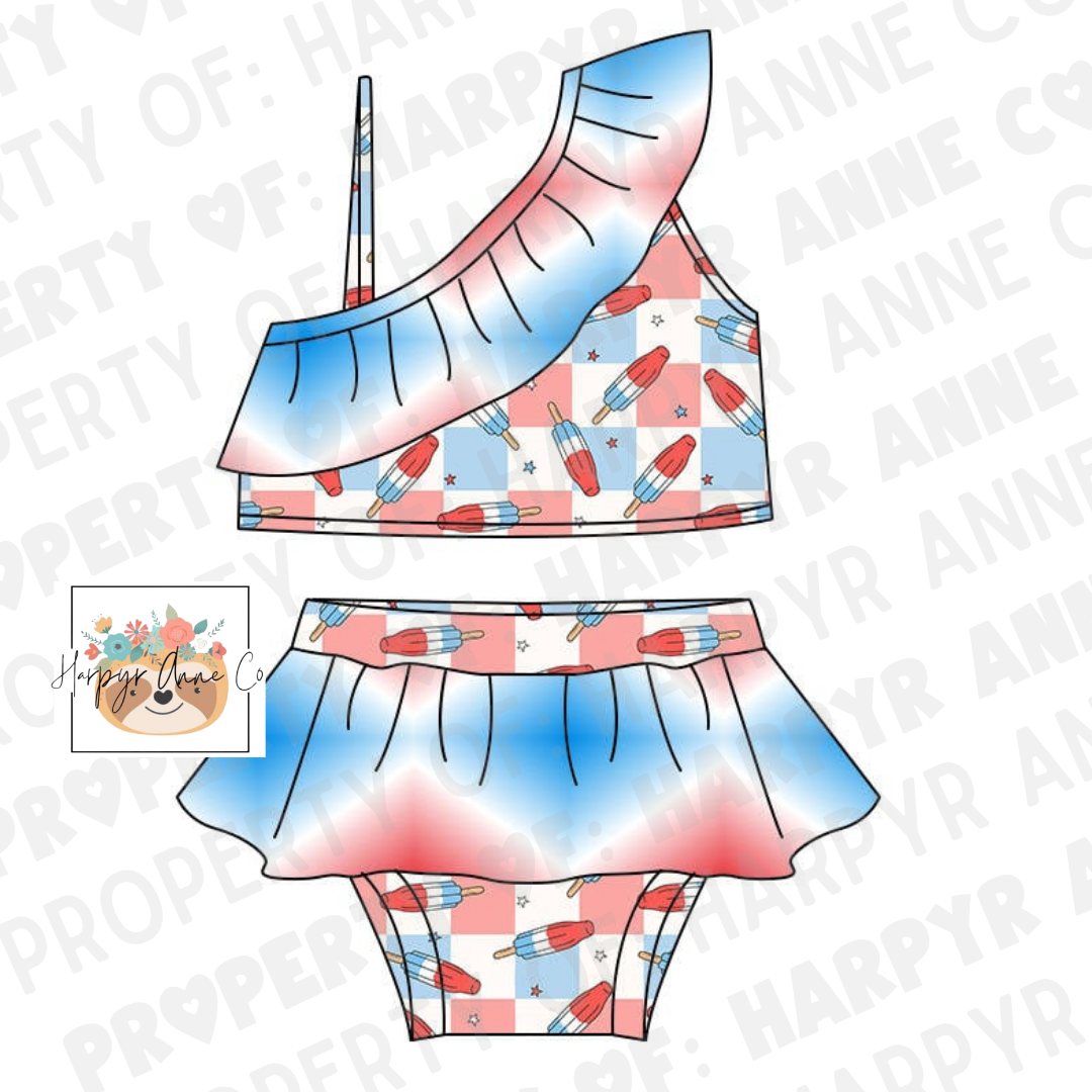 USA Bomb Pop Girl Swim