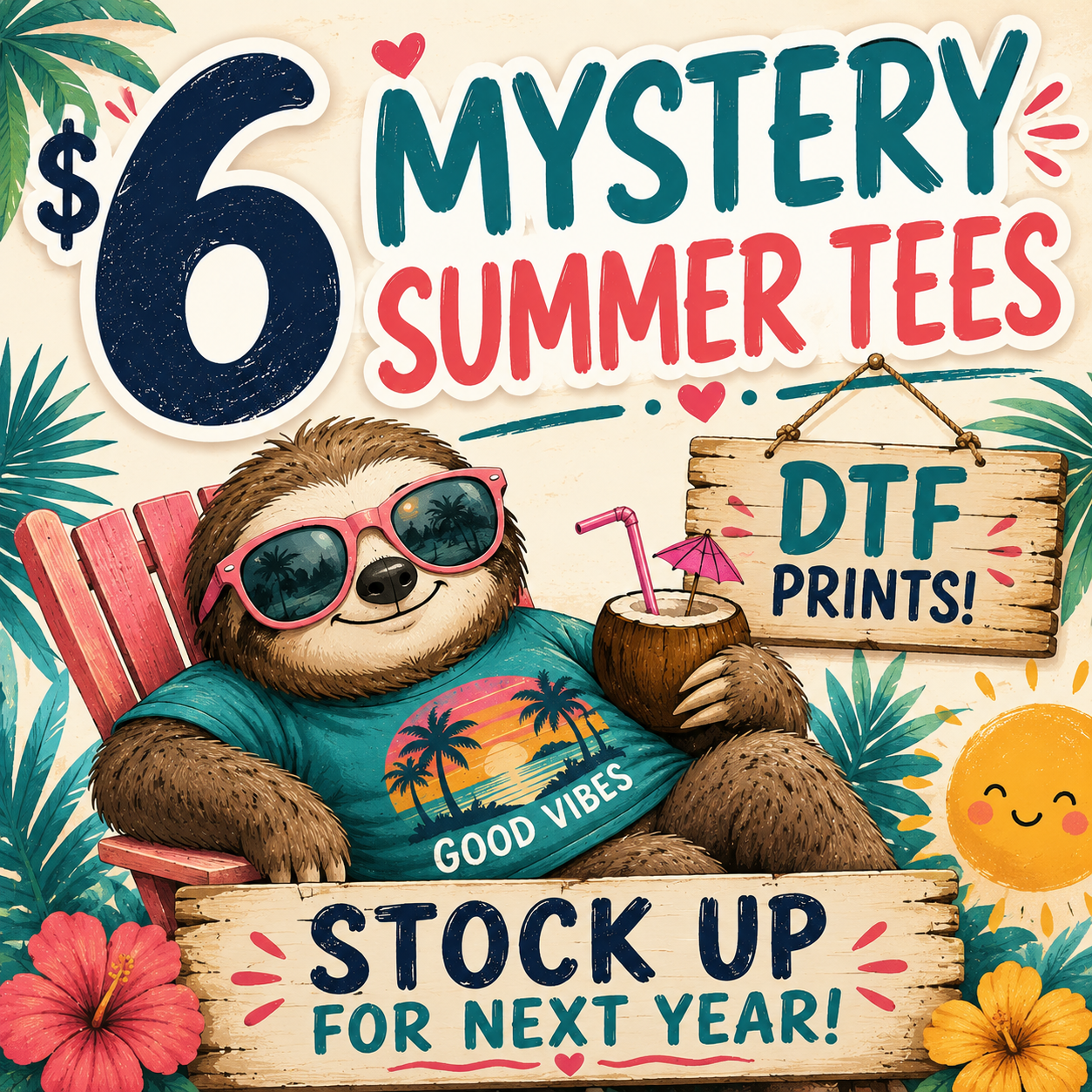 Mystery Summer tees- Discount at checkout.