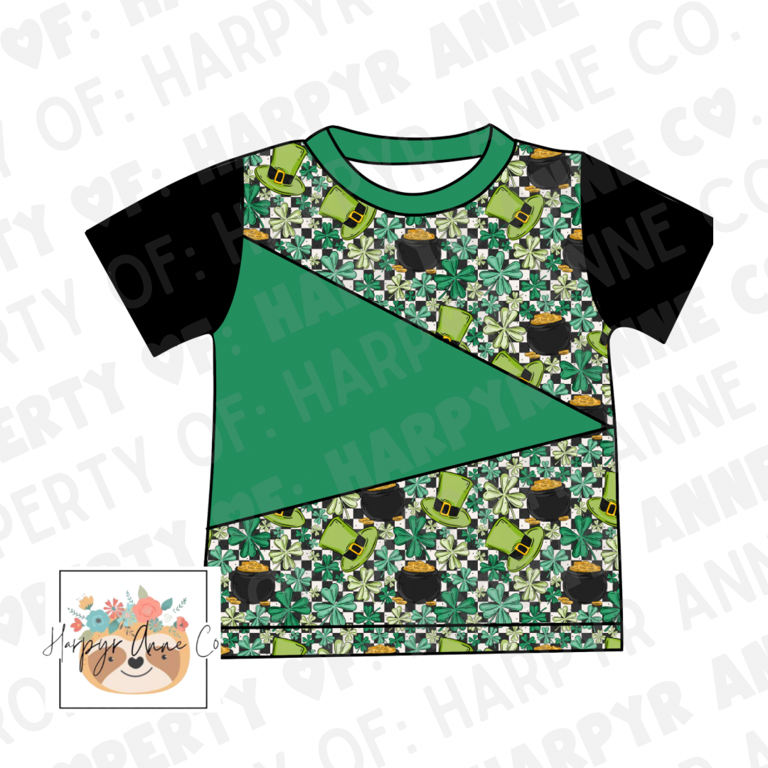 Shamrock Colorblock Patty’s Tee
