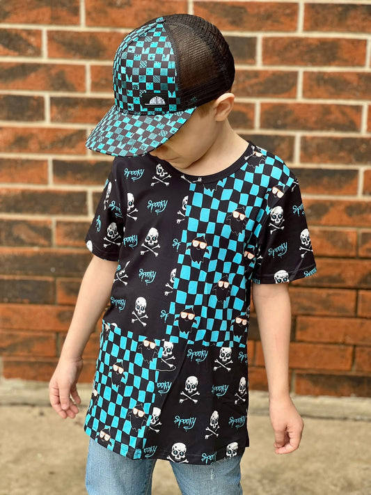 Ghosts & Skulls Colorblock Tee