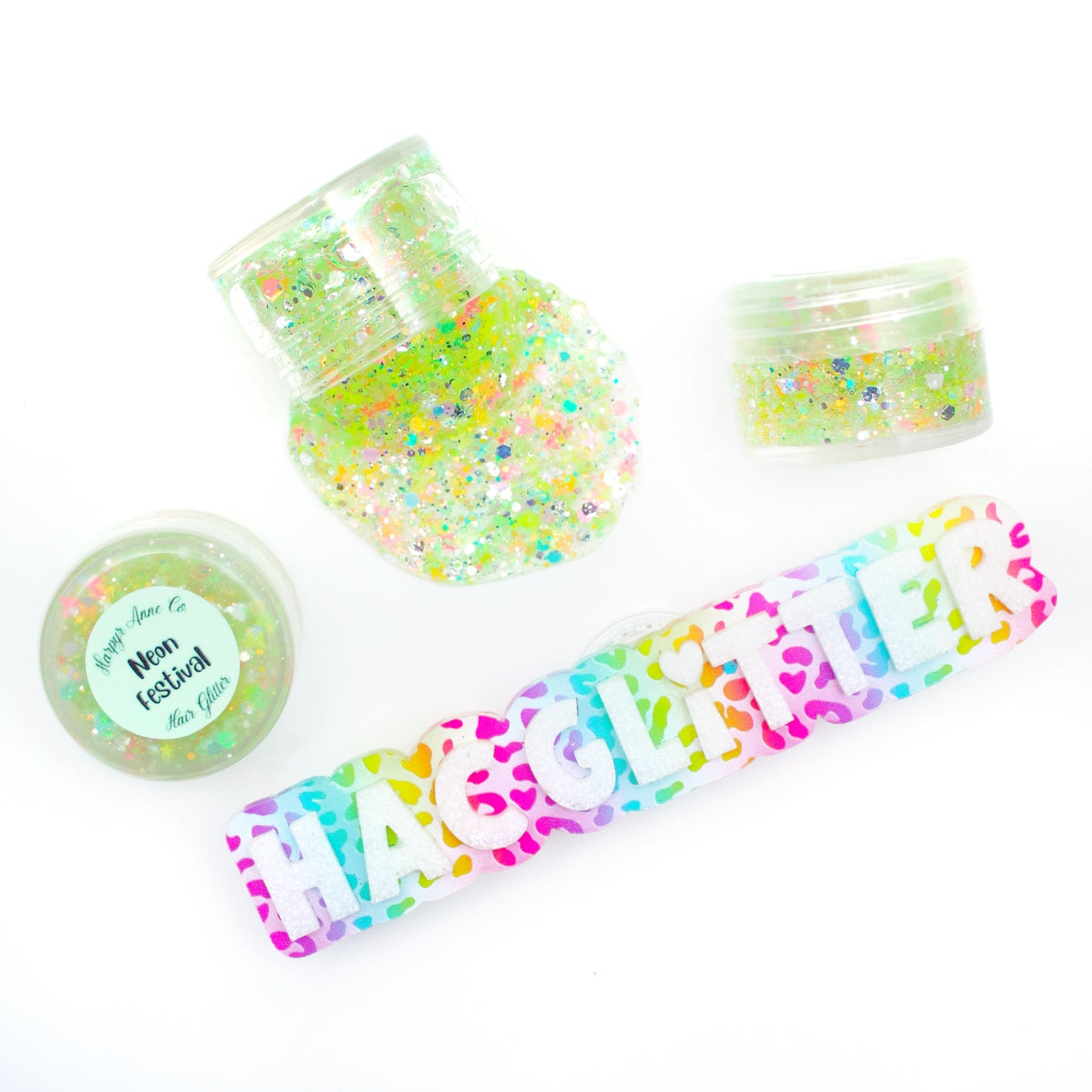 Neon Festival Hair Glitter