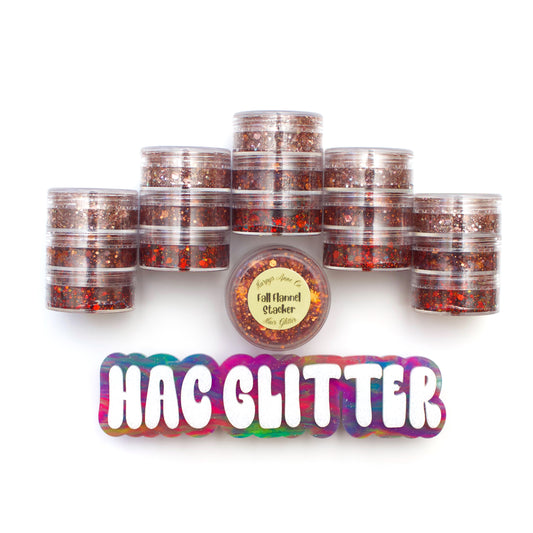 Fall Flannel Hair Glitter Stack
