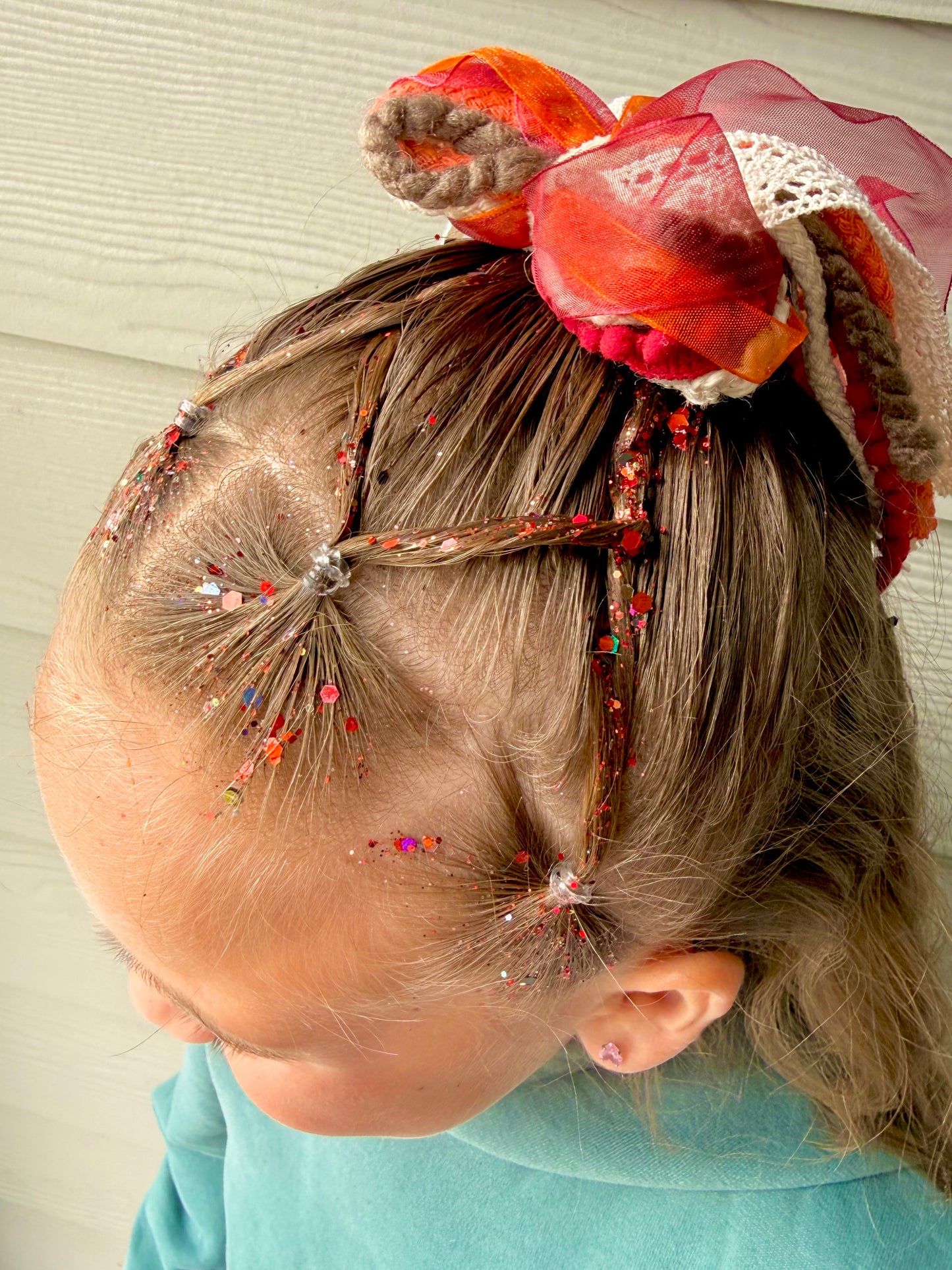 Fall Flannel Hair Glitter Stack