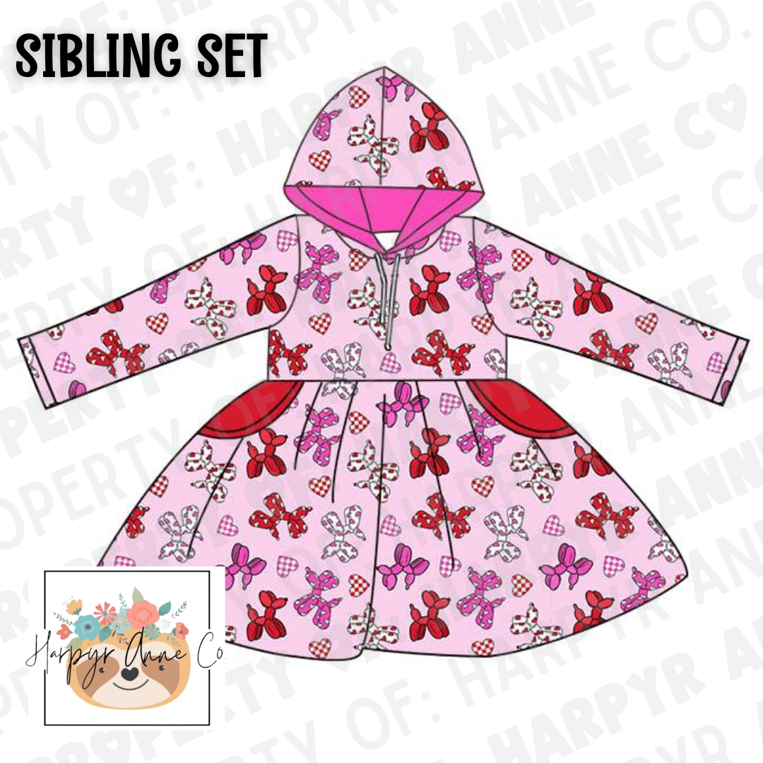 Hooded Balloon Dog V-Day Dress