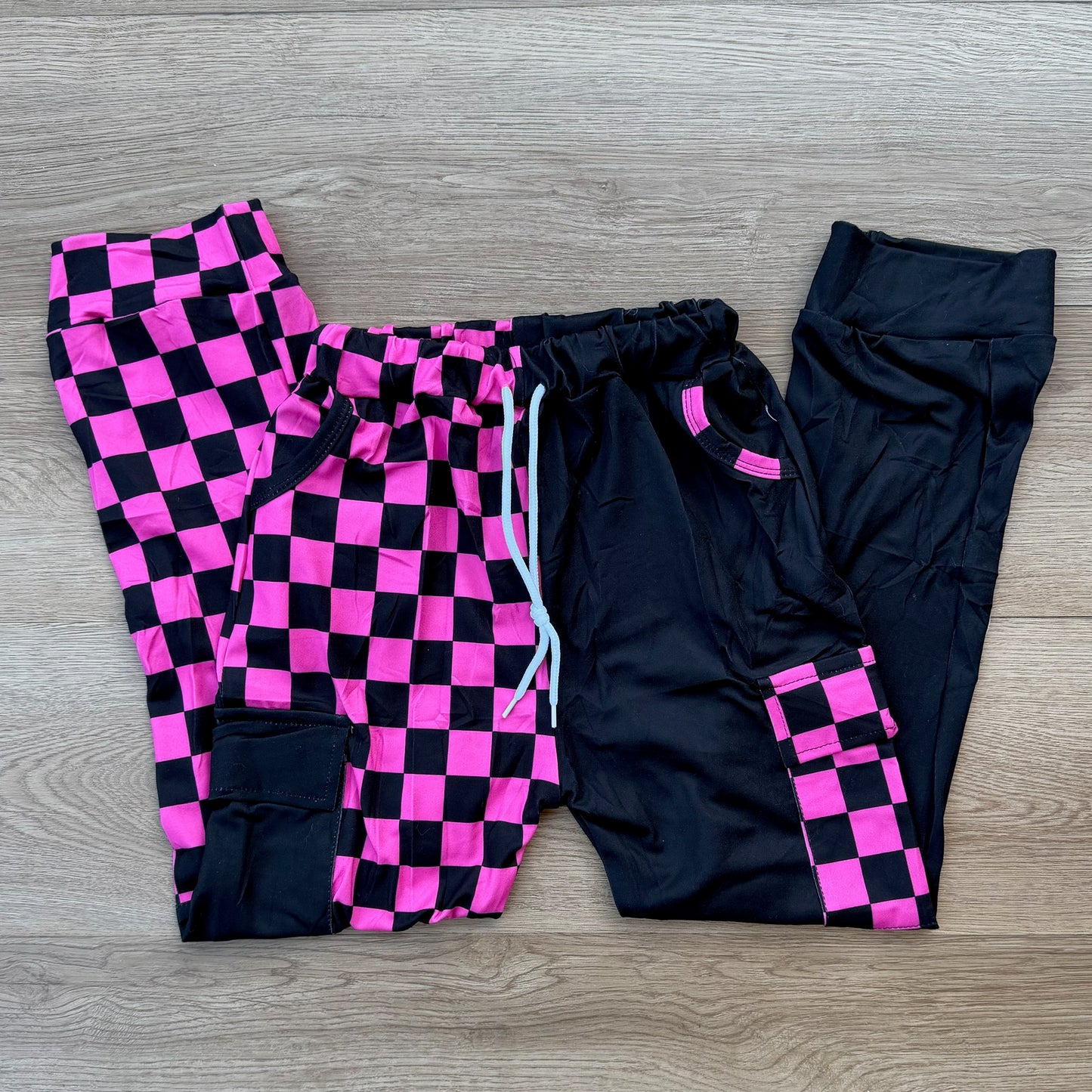 Pink Black Check Cargo