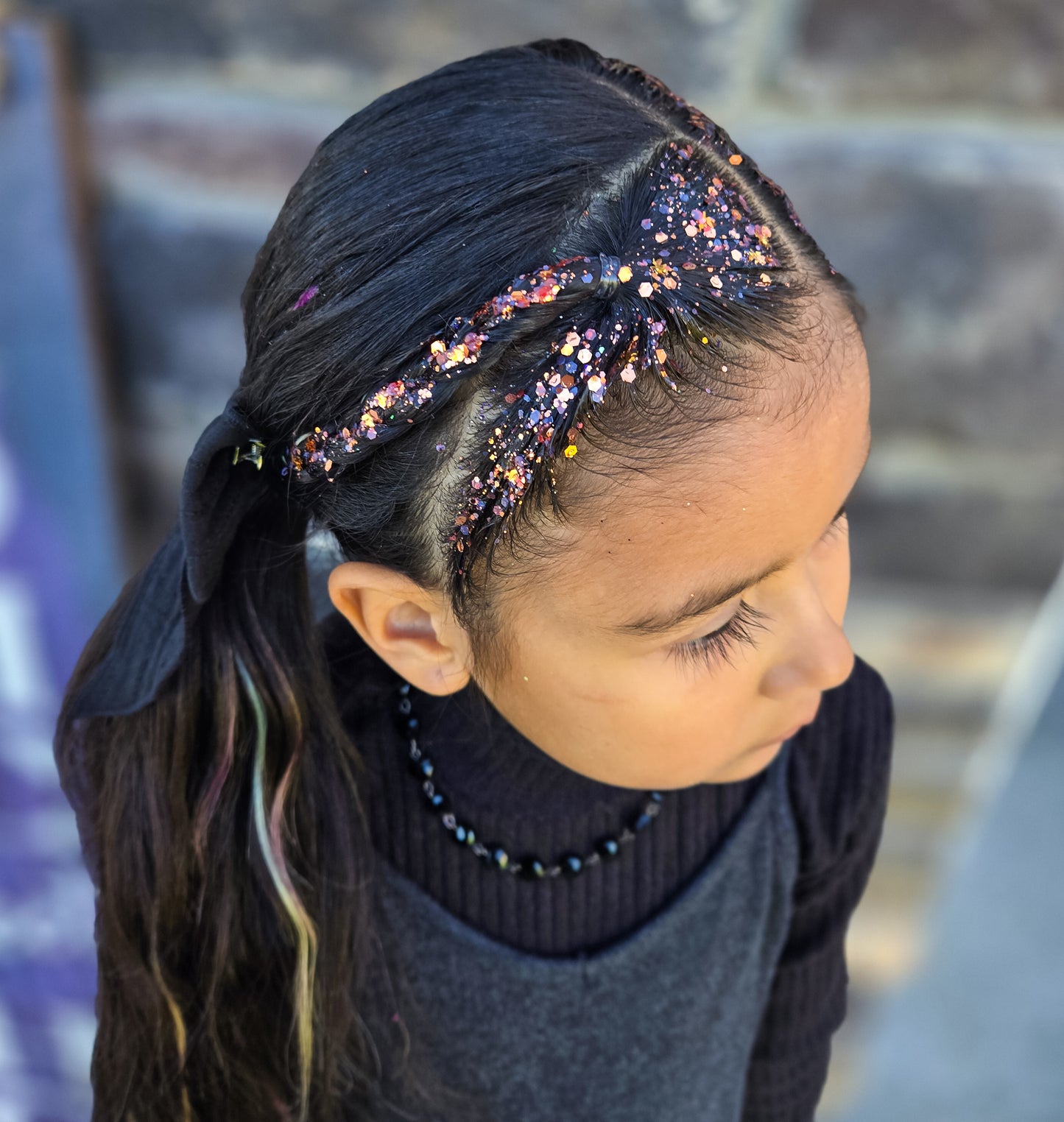 Fall Flannel Hair Glitter Stack