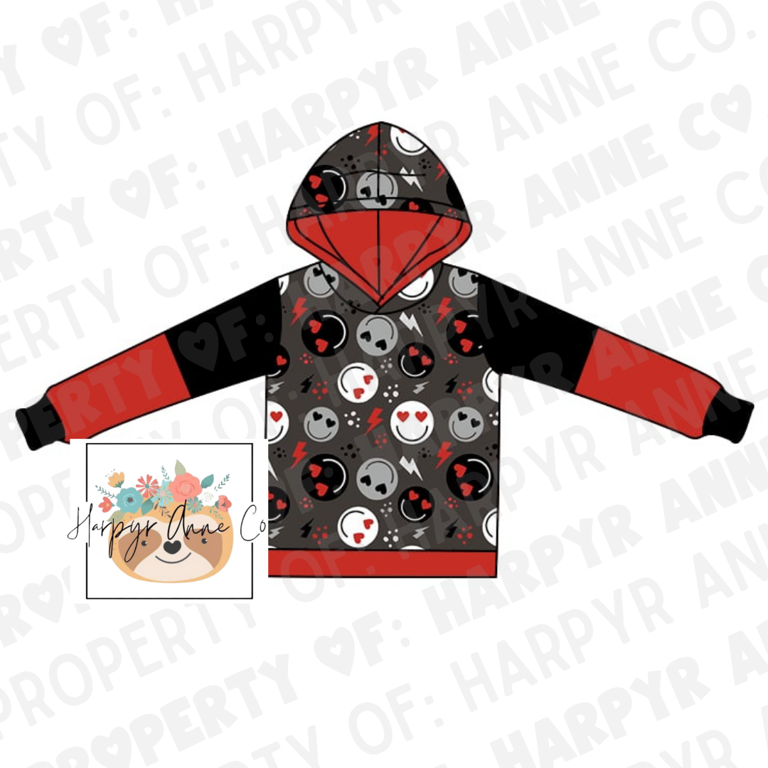 Smiley Bolts V-Day Hoodie