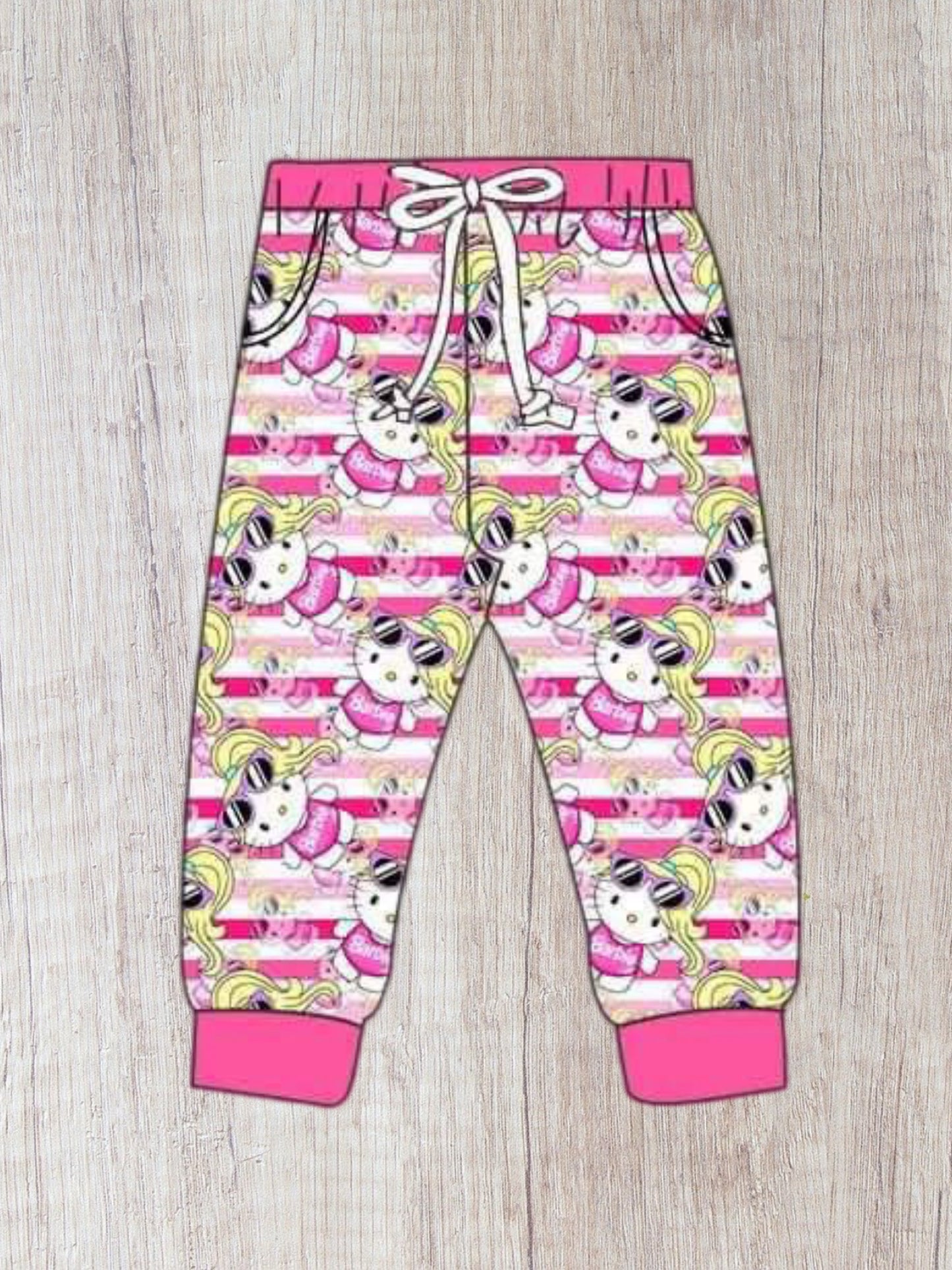 Pink Girl Kitty Joggers