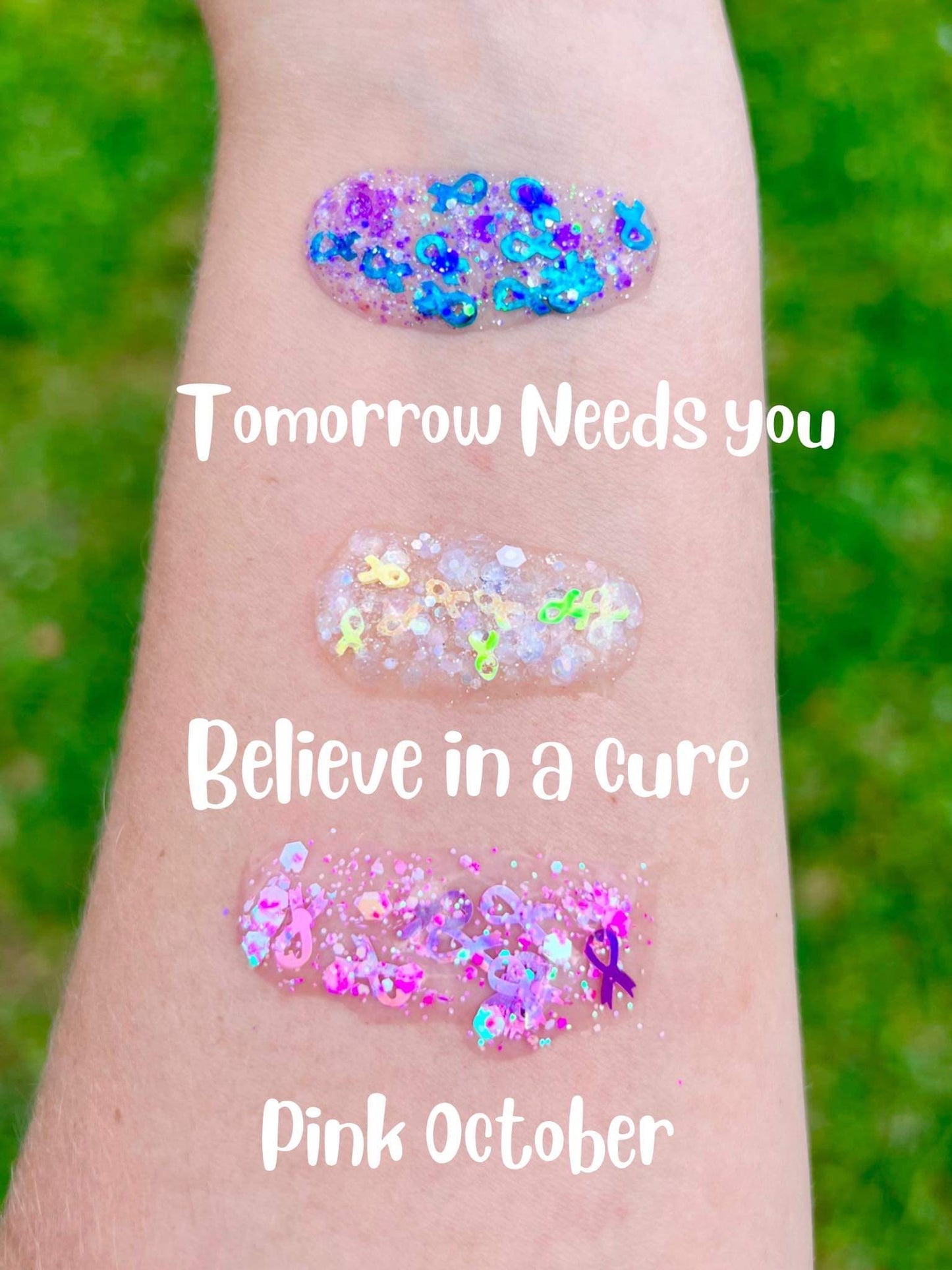 Believe In A Cure Hair Glitter