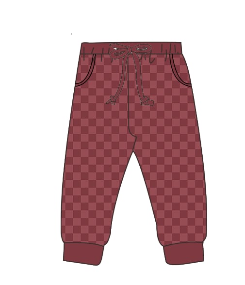 Brick Red V-Day Joggers
