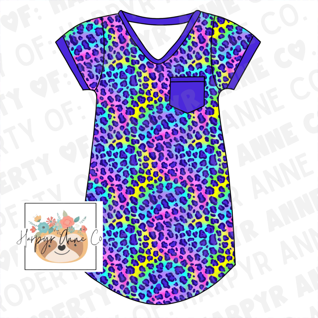 Neon Leopard Nightgown