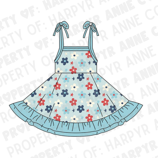 USA Flower Dress