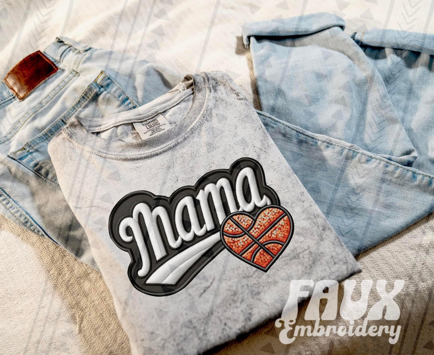 FAUX Varsity Mama Sweatshirt