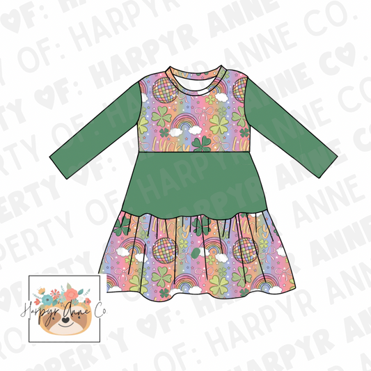 Shamrock Colorblock Patty’s Dress