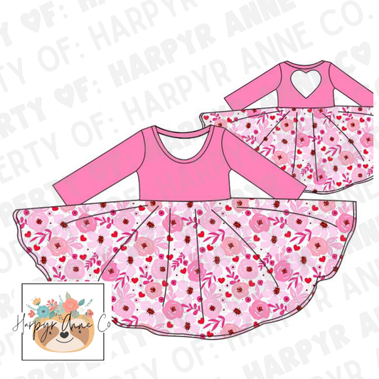 Floral Heartback V-Day Dress