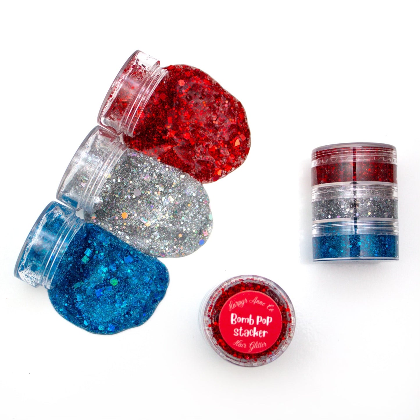 Bomb Pop Hair Glitter Stack