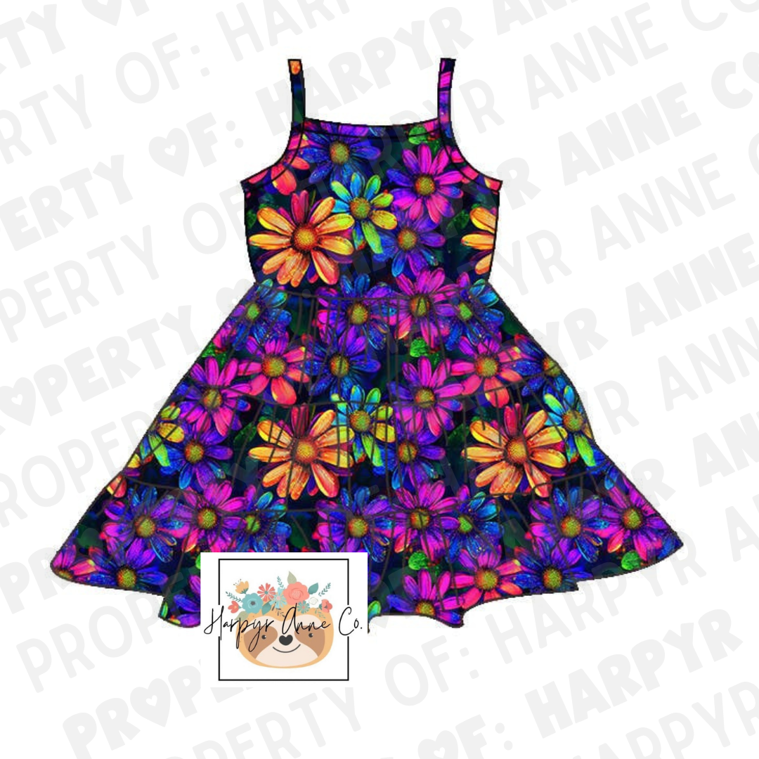 Neon Daisy Tank Dress