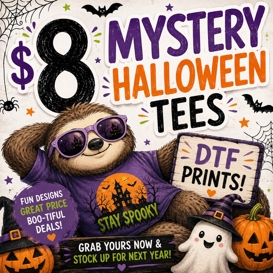 Mystery Halloween tees- Discount at checkout.