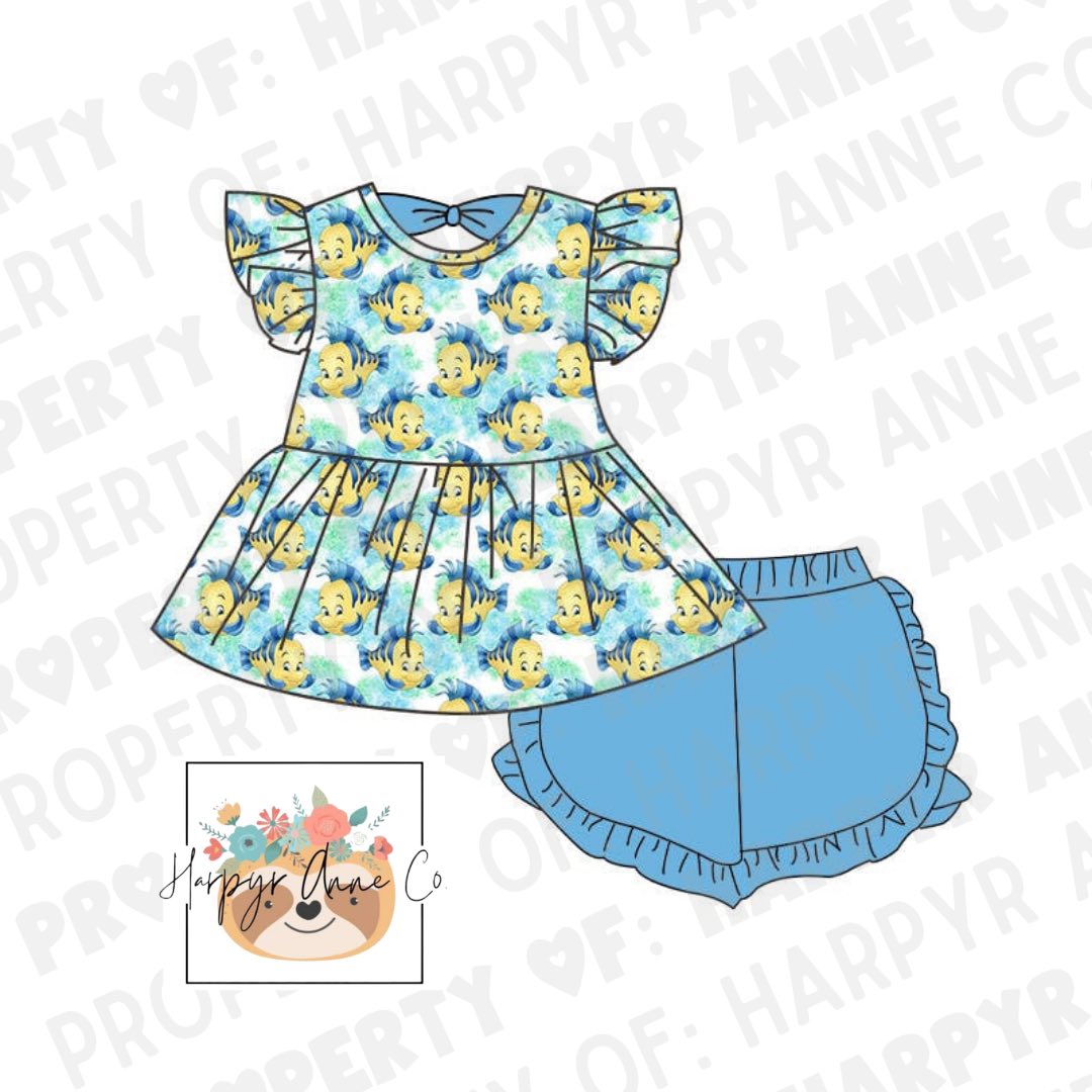 Yellow Fish Girl Set