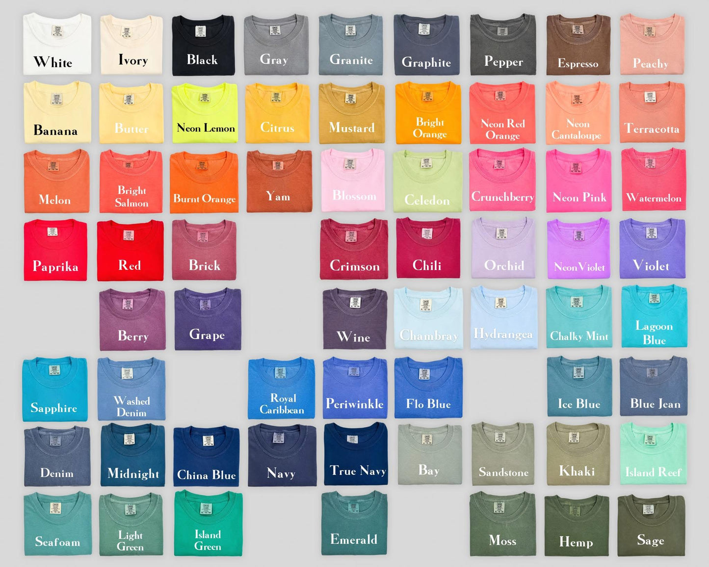 Comfort Color Upcharge ($4 at checkout)