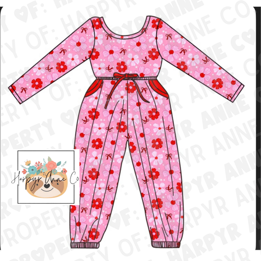 Floral V-Day Romper