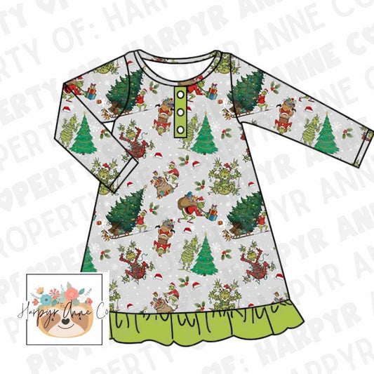 AMO nightgown bamboo- green guy