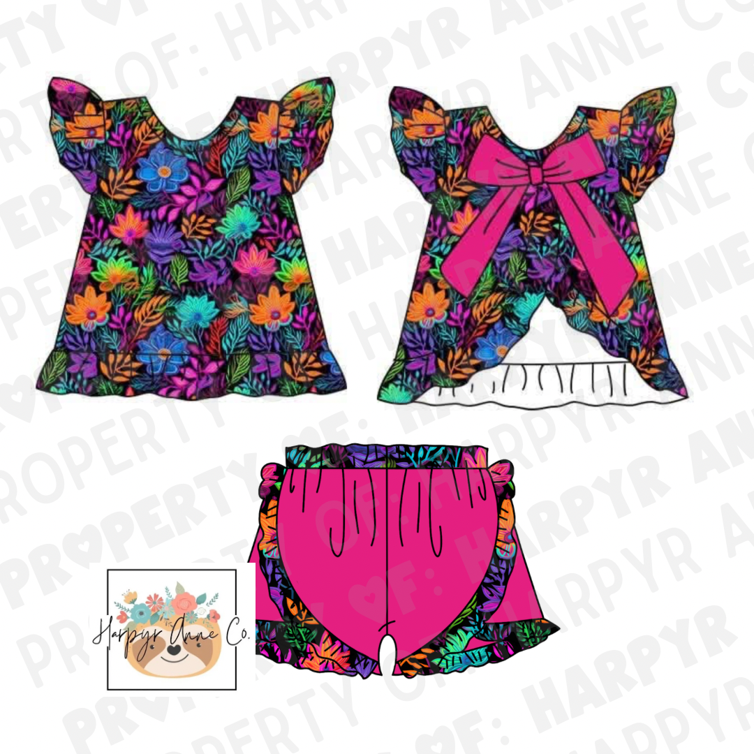 Neon Floral Set