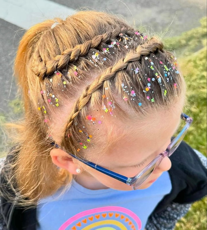 Neon Flutter Hair Glitter