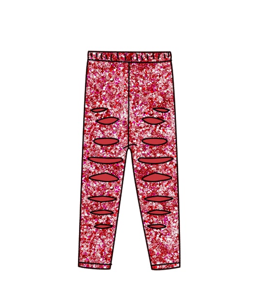 Glitter V-Day Leggings