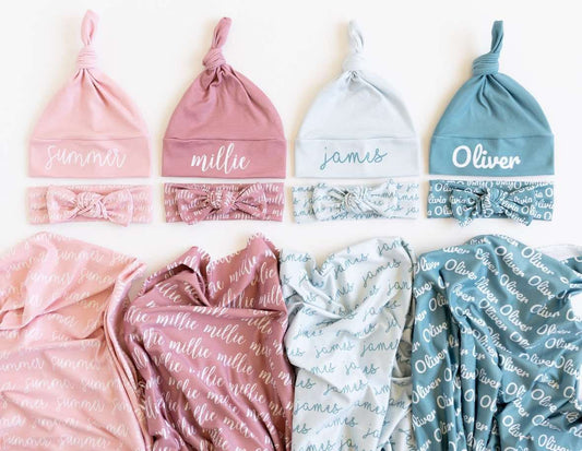 Swaddle Name Blanket Set