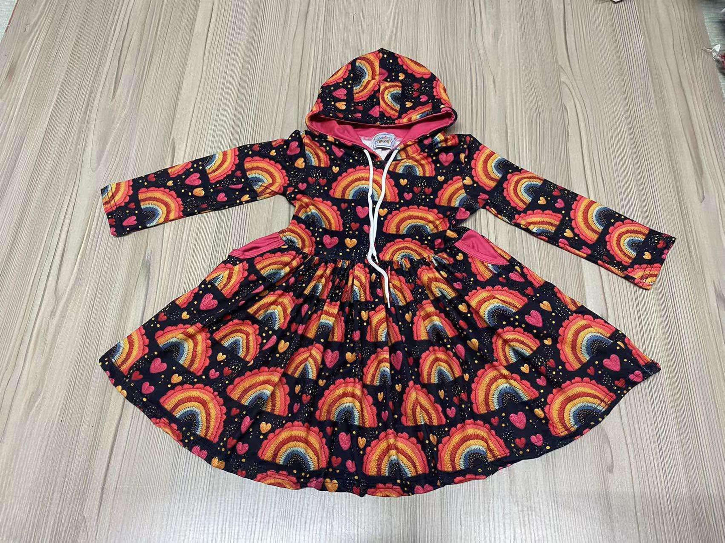 Hooded Rainbows Dress