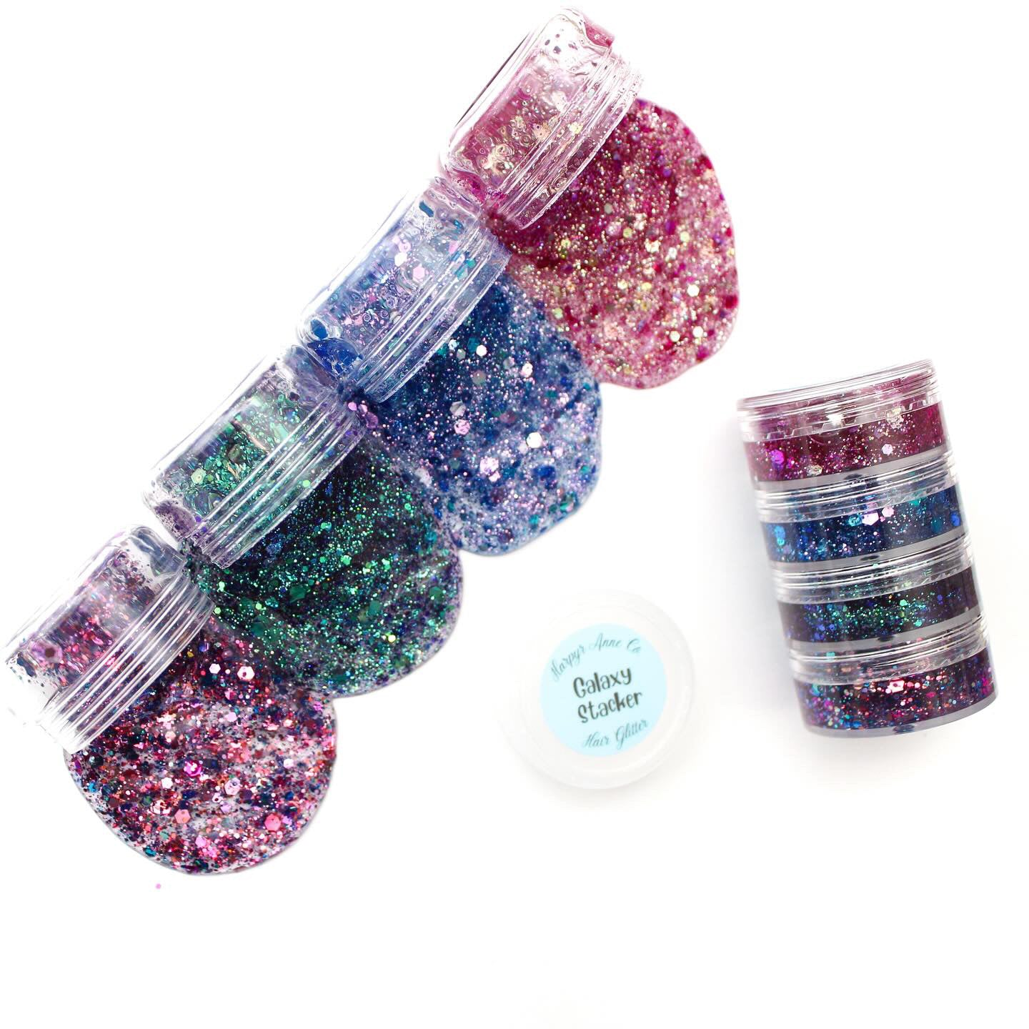 Galaxy Hair Glitter Stack