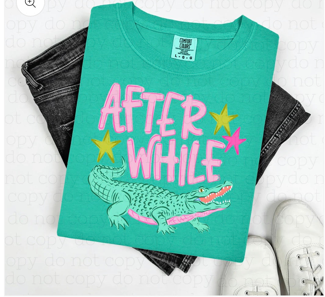 After While Gator Pink Print