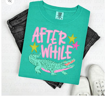 After While Gator Pink Print