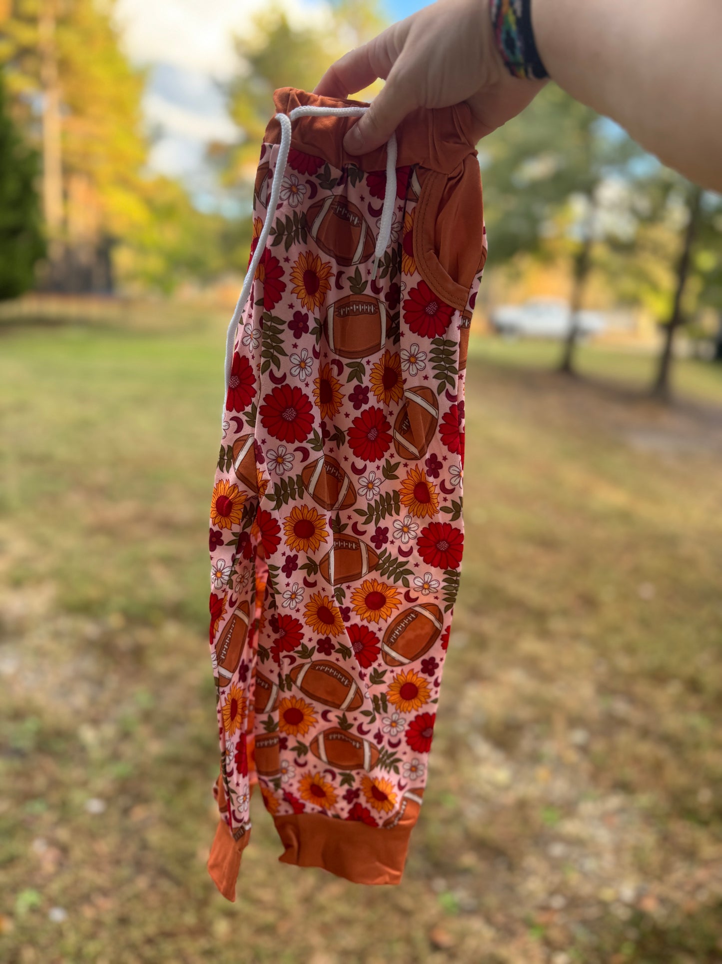 Floral Football Joggers