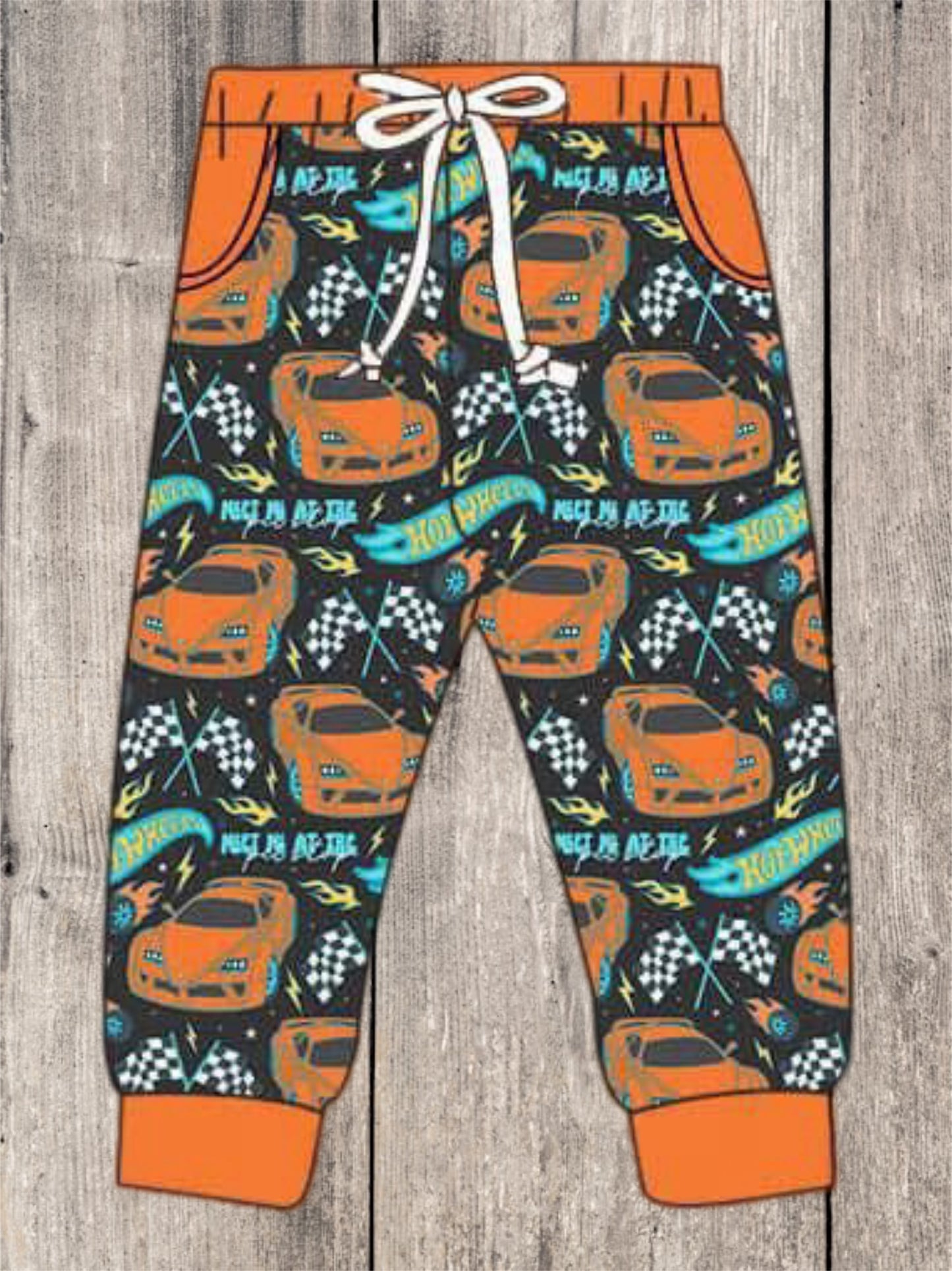 Orange Wheels Joggers