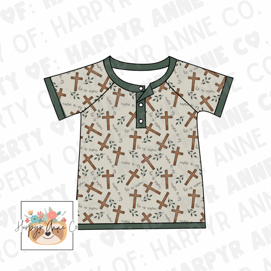 Faith Button Easter Tee