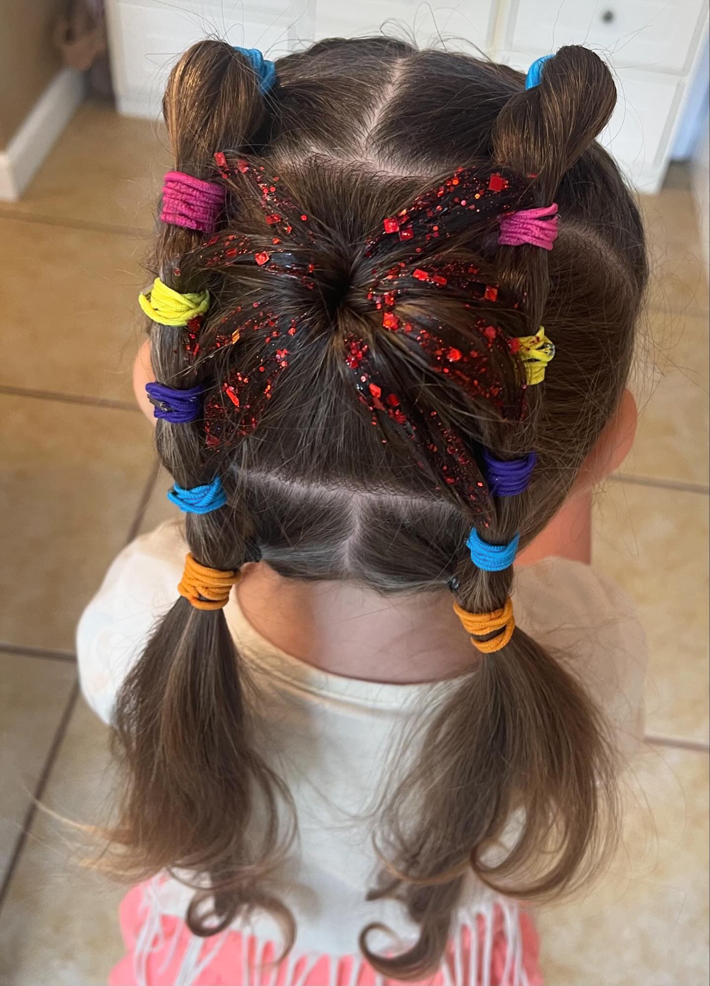 Bomb Pop Hair Glitter Stack