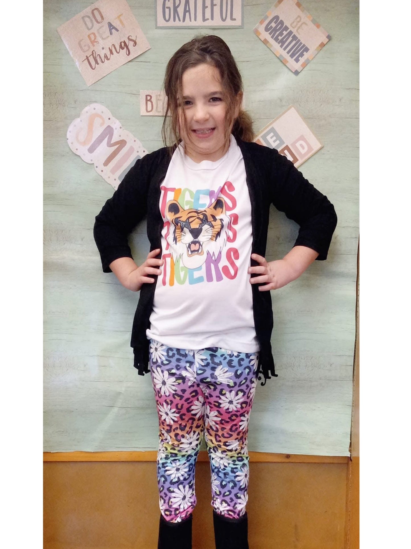 Daisy Leopard Rainbow Legging